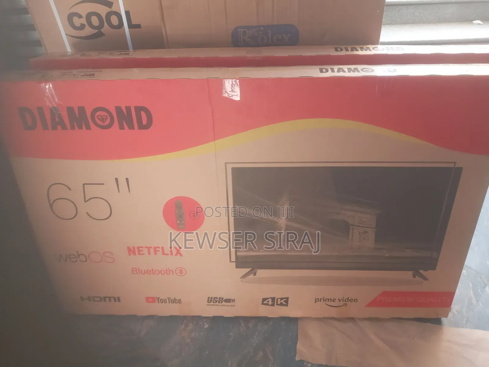 Diamond Tv 65inch We Bos Smart Video Primium Hd , Years Warranty