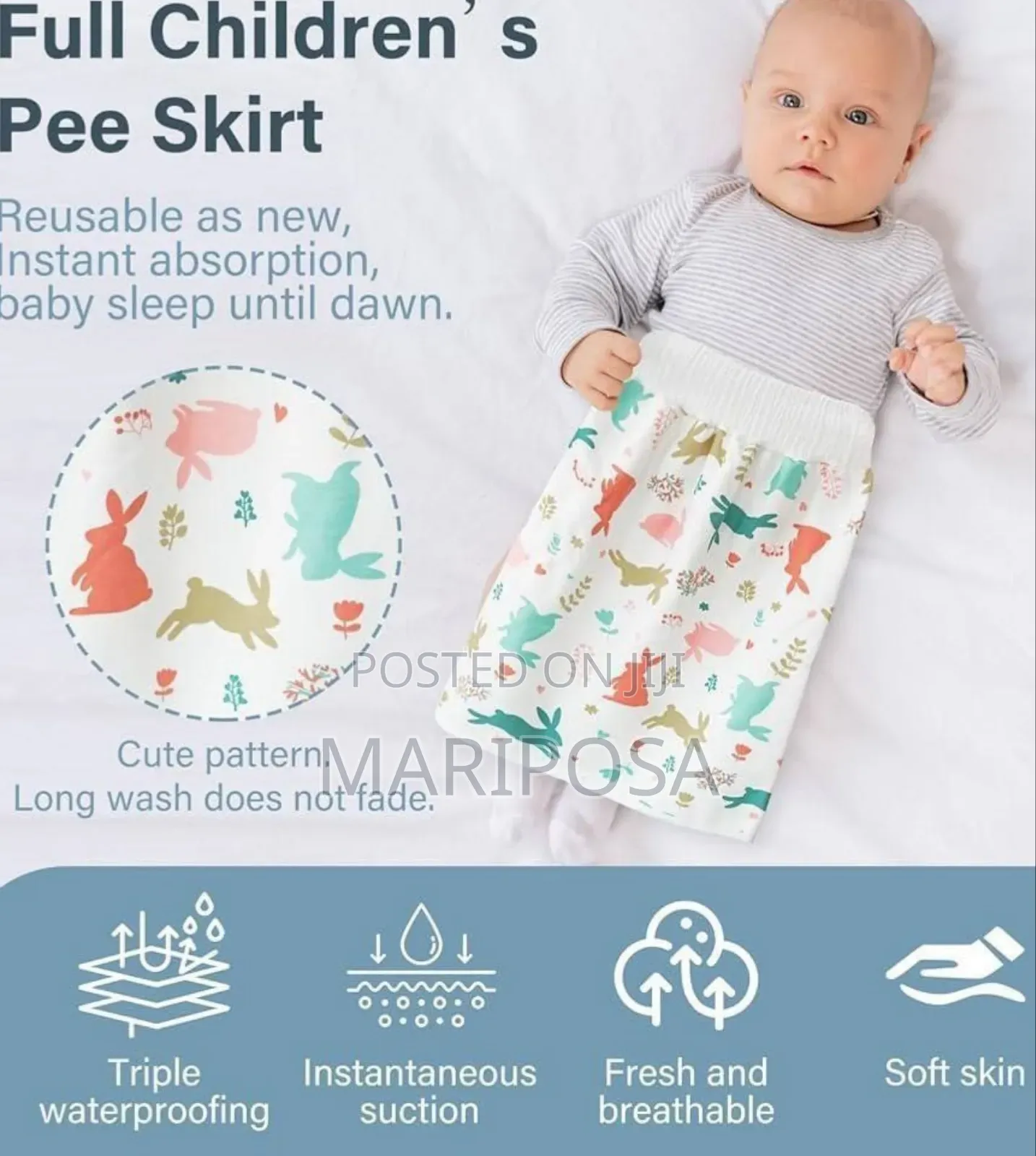 Waterproof Diaper Skirt
