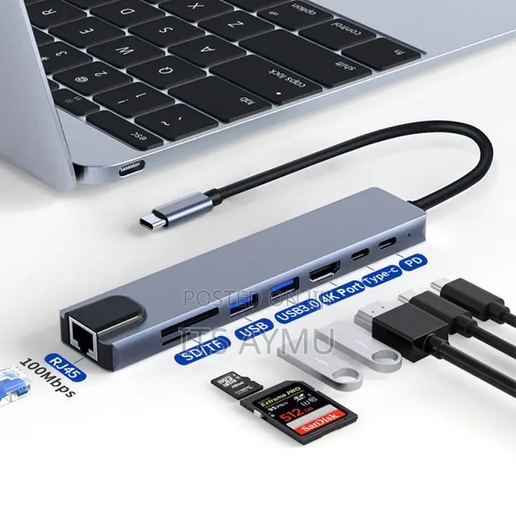 8in1 Usb C Hub Adapter
