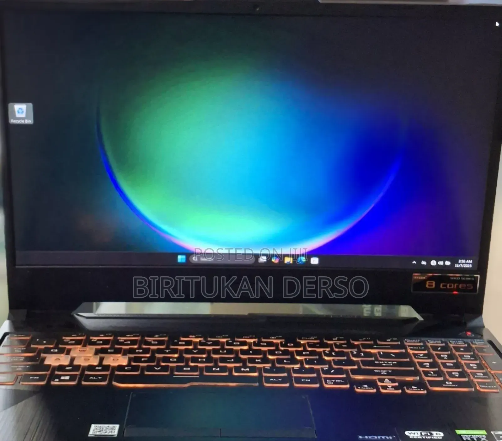 New Laptop Asus TUF Gaming A15 16GB AMD Ryzen 7 SSD 512GB