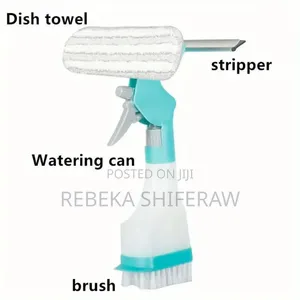 Spraying Window Cleaning Brush