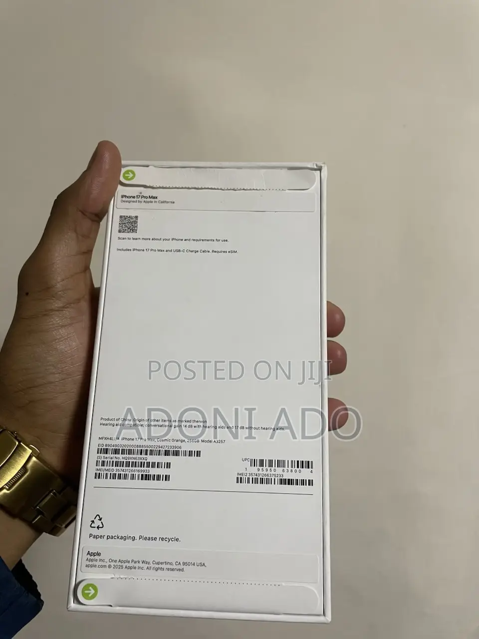 New Apple iPhone 17 Pro Max 256 GB Orange