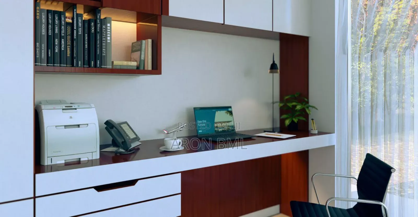 Home Office Cabinet With Desk