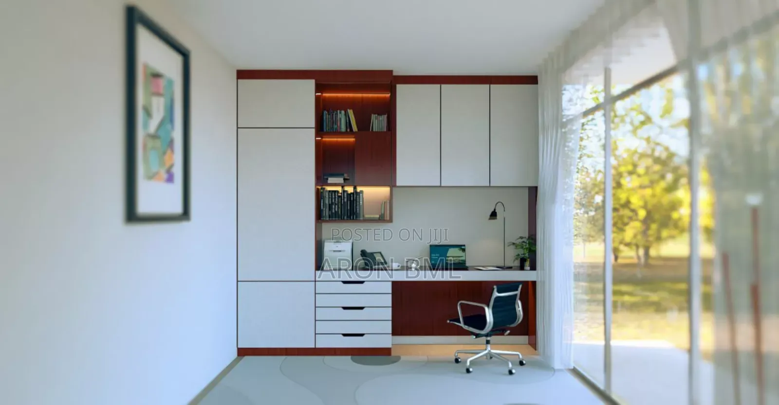 Home Office Cabinet With Desk