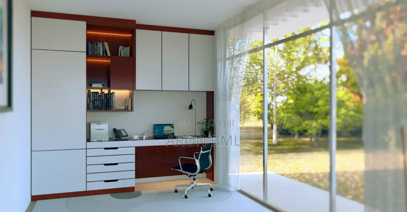 Home Office Cabinet With Desk