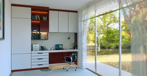 Home Office Cabinet With Desk