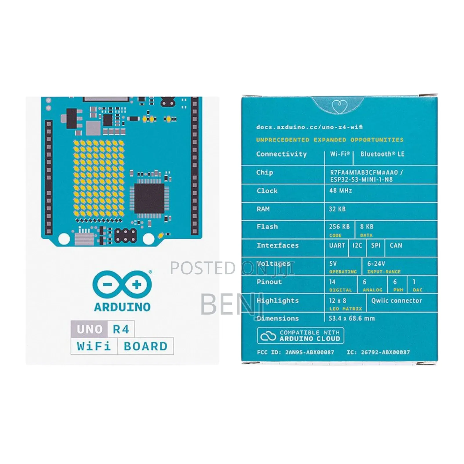 Arduino Uno R4 Wifi Development Board | Ra4m1 | Esp32-S3 | Bluetooth