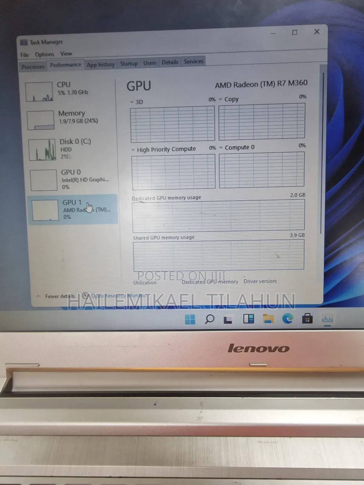 Laptop Lenovo IdeaPad 720S 8GB Intel Core I7 HDD+SSD 1T
