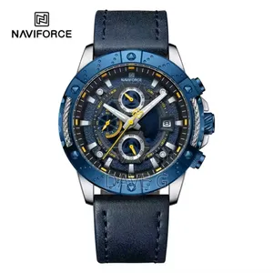 Photo - Naviforce Men Watch Luxury Brand Quartz Genuine Leather Wristwatch
