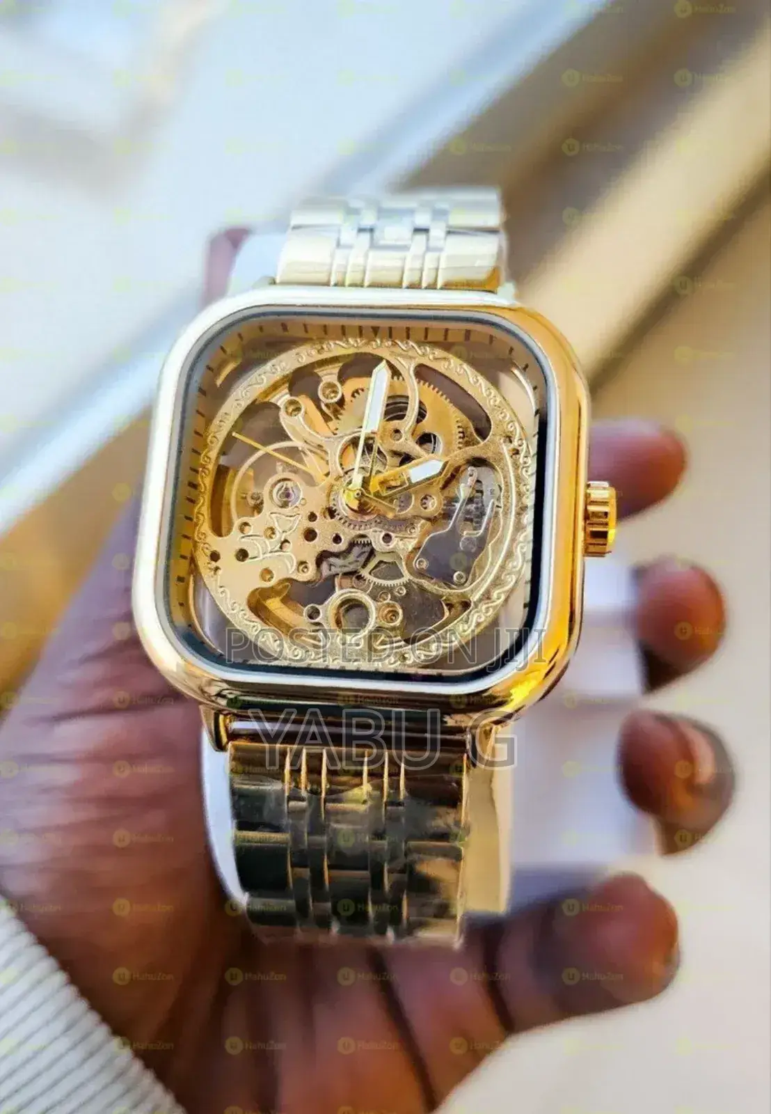Fossil Full Skeleton Square Waterproof Mechanical Men's Wrist Watch