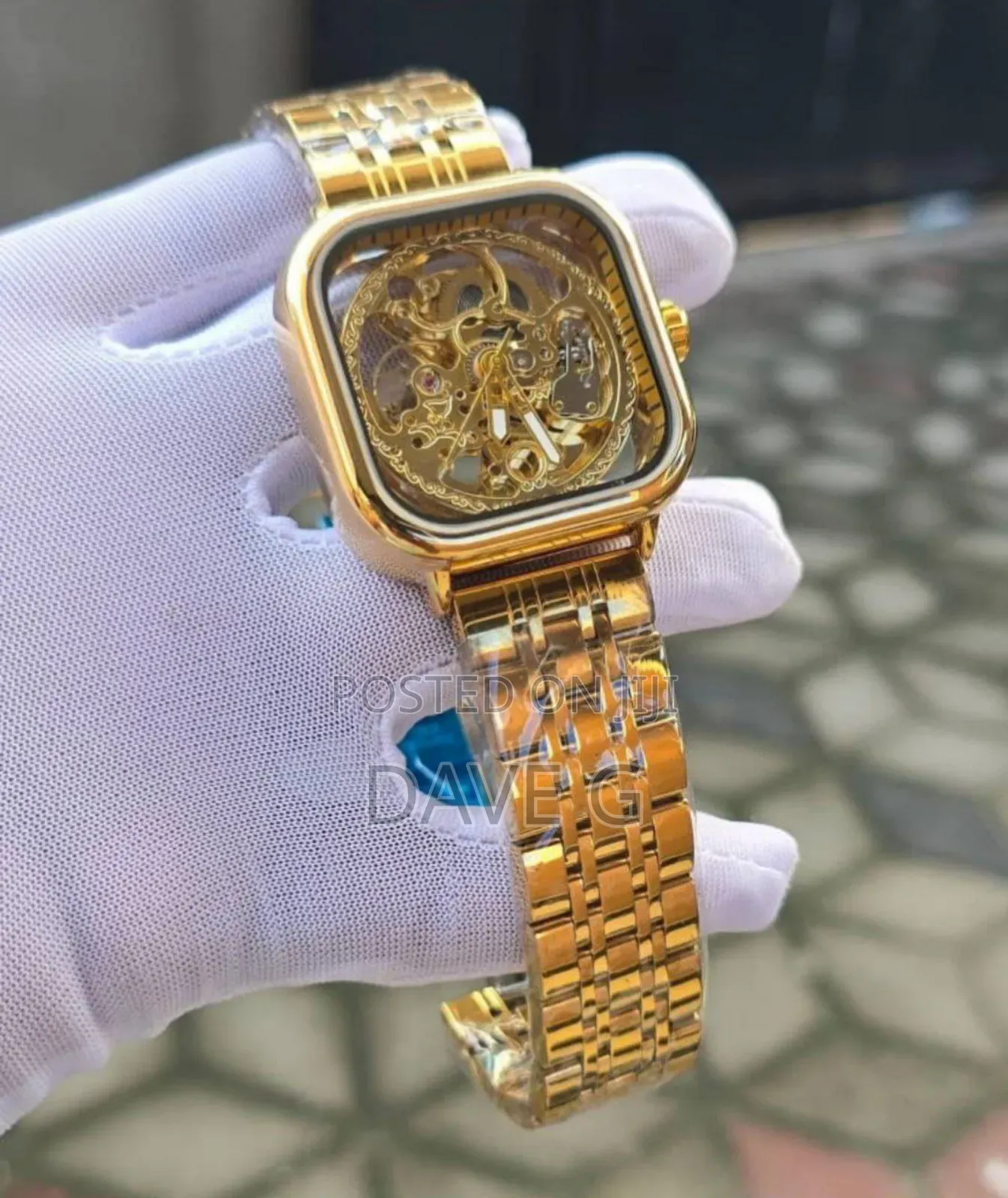 Fossil Full Skeleton Square Waterproof Mechanical Men's Wrist Watch