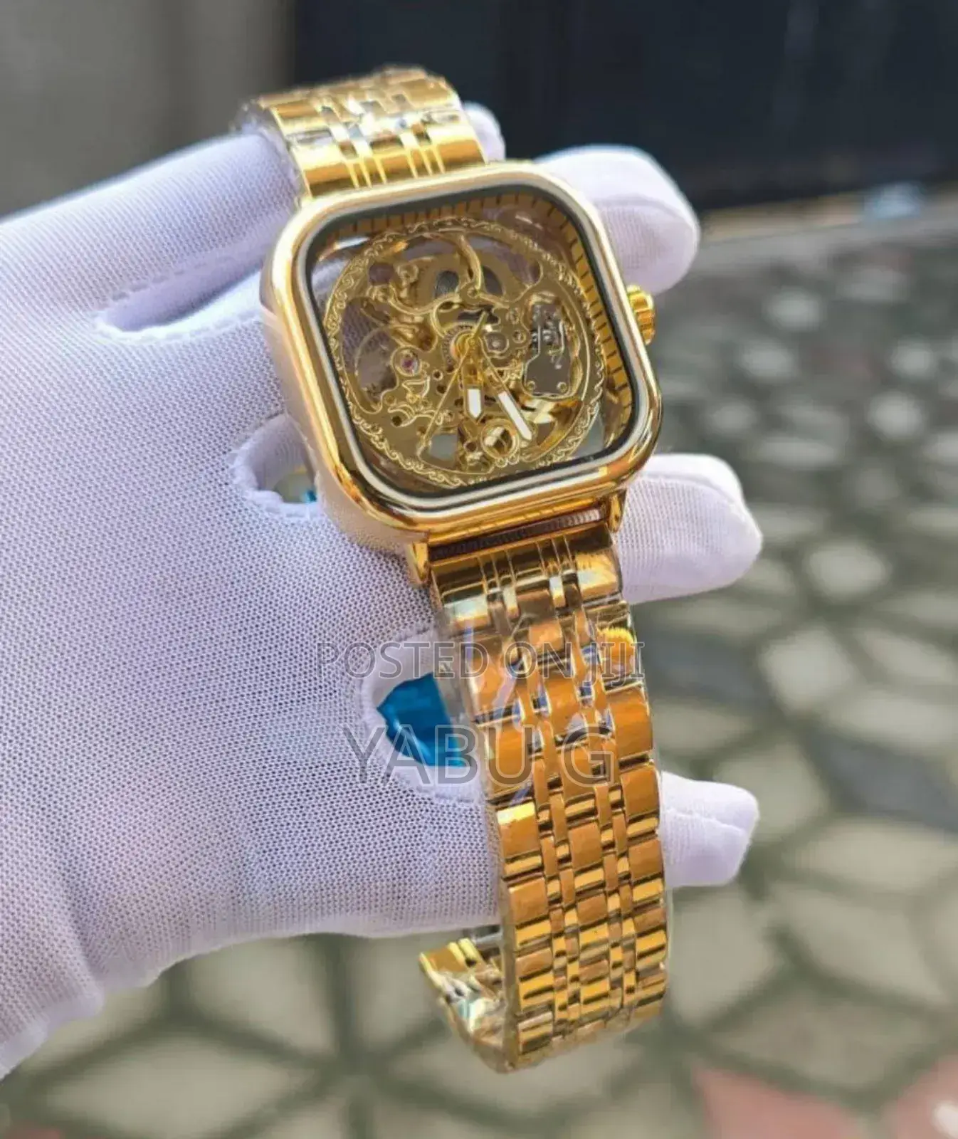 Fossil Full Skeleton Square Waterproof Mechanical Men's Wrist Watch
