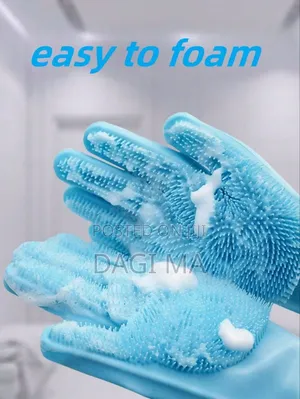 Photo - Magic Silicone Dish Washing Gloves High Quality (ወፍራሙ)