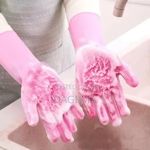 Magic Silicone Dish Washing Gloves High Quality (ወፍራሙ)