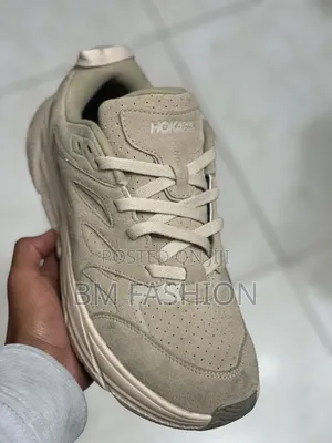 Hoka One One Men's Tan Suede Lifestyle Sneakers