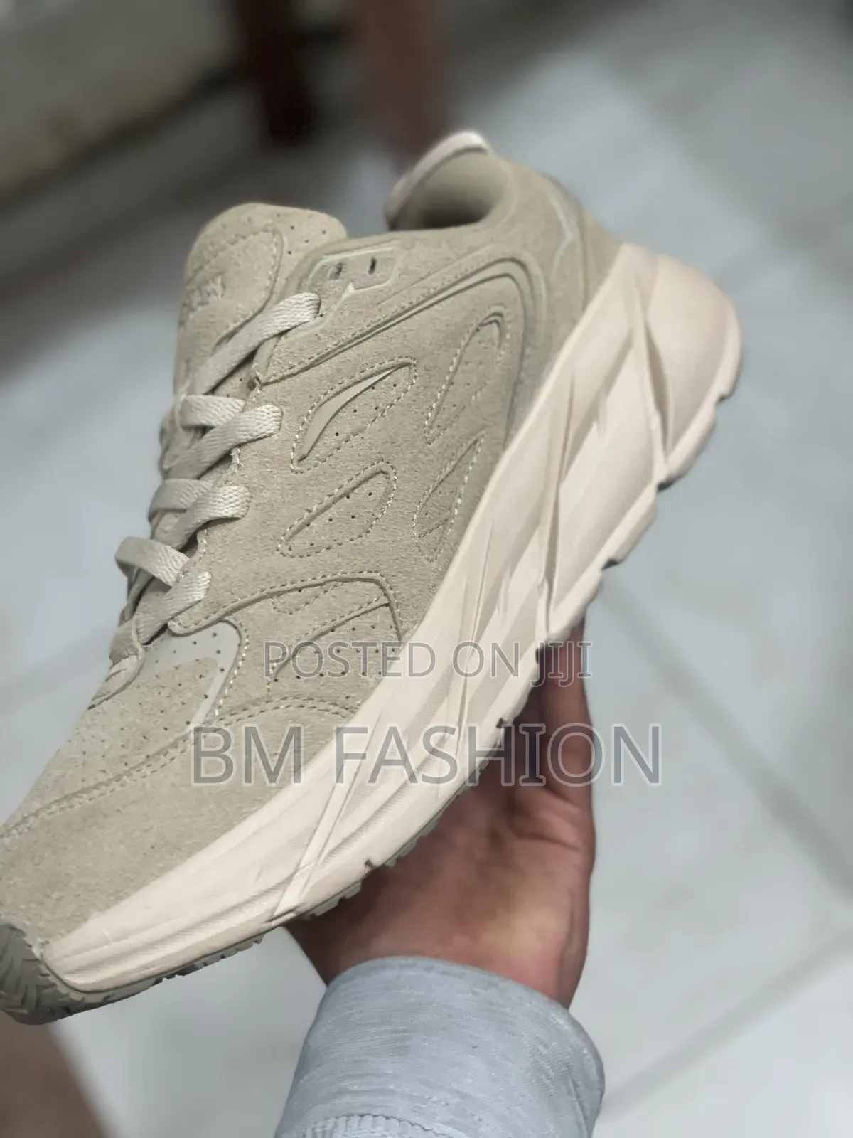 Hoka One One Men's Tan Suede Lifestyle Sneakers