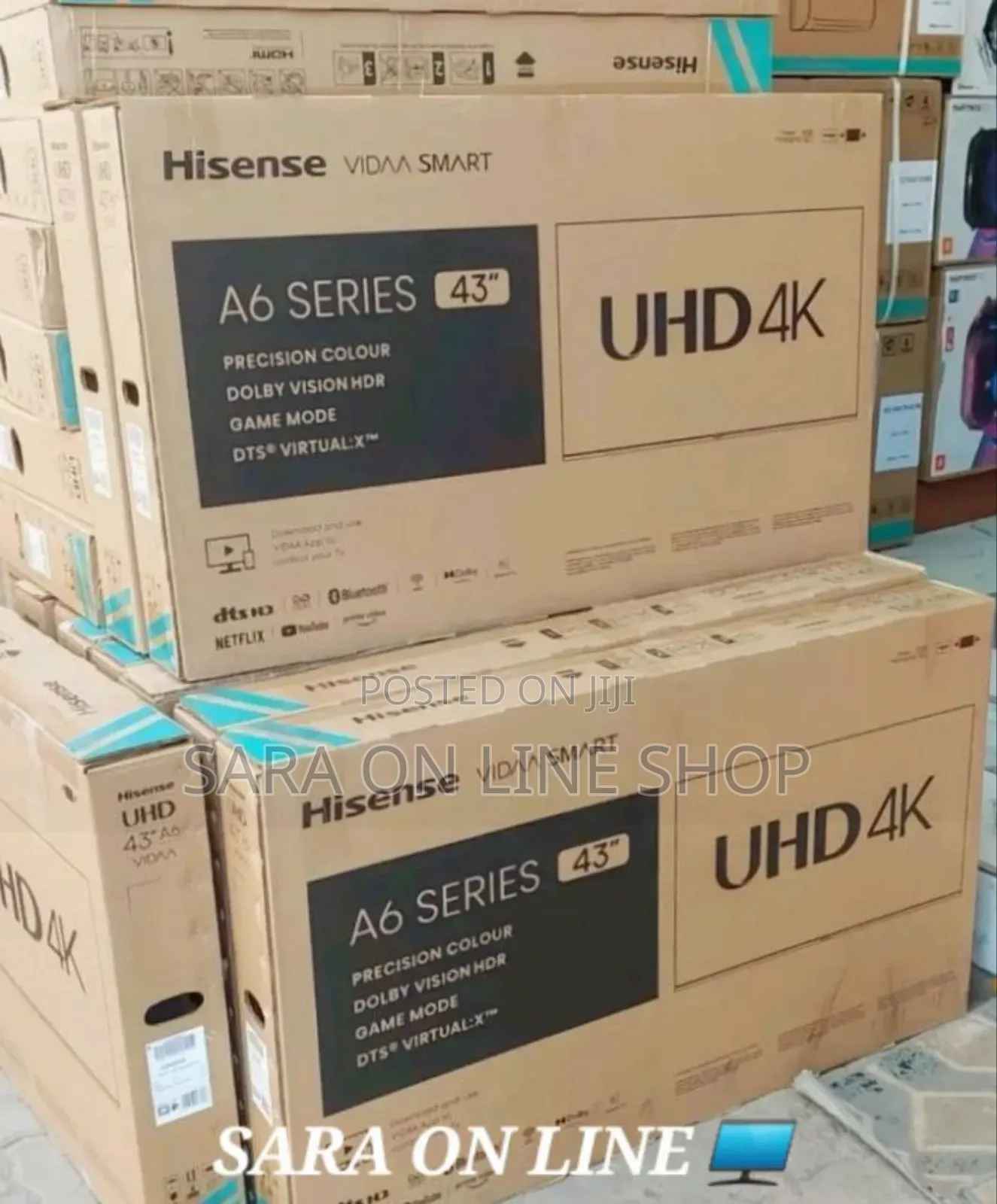 Hisense 43" Uhd A6series Tv New Model Free Delivery