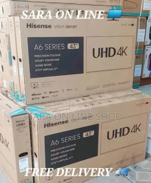 Hisense 43" Uhd A6series Tv New Model Free Delivery