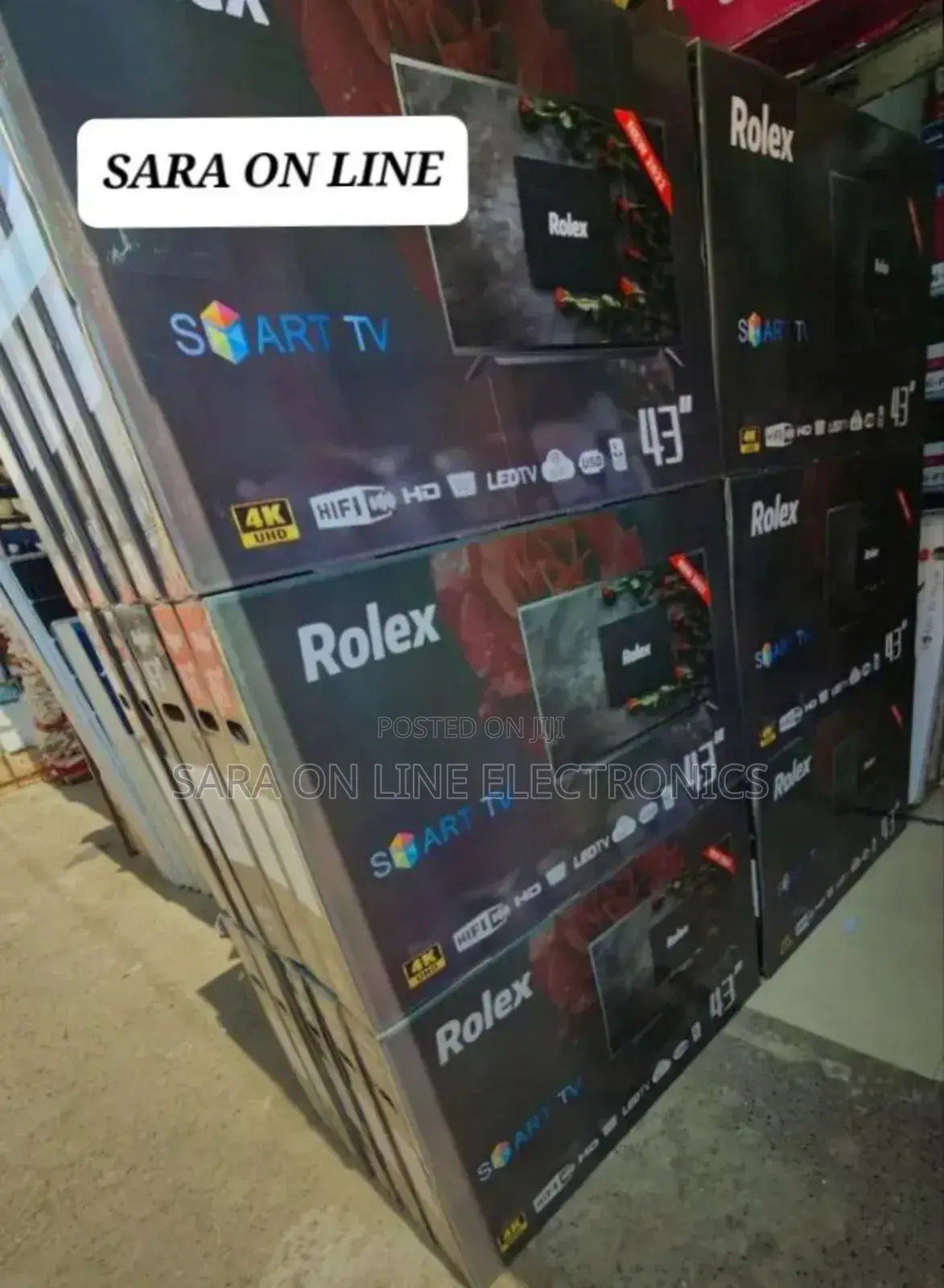 Rolex 43" Led Smart Tv Free Delivery 10year Warranty