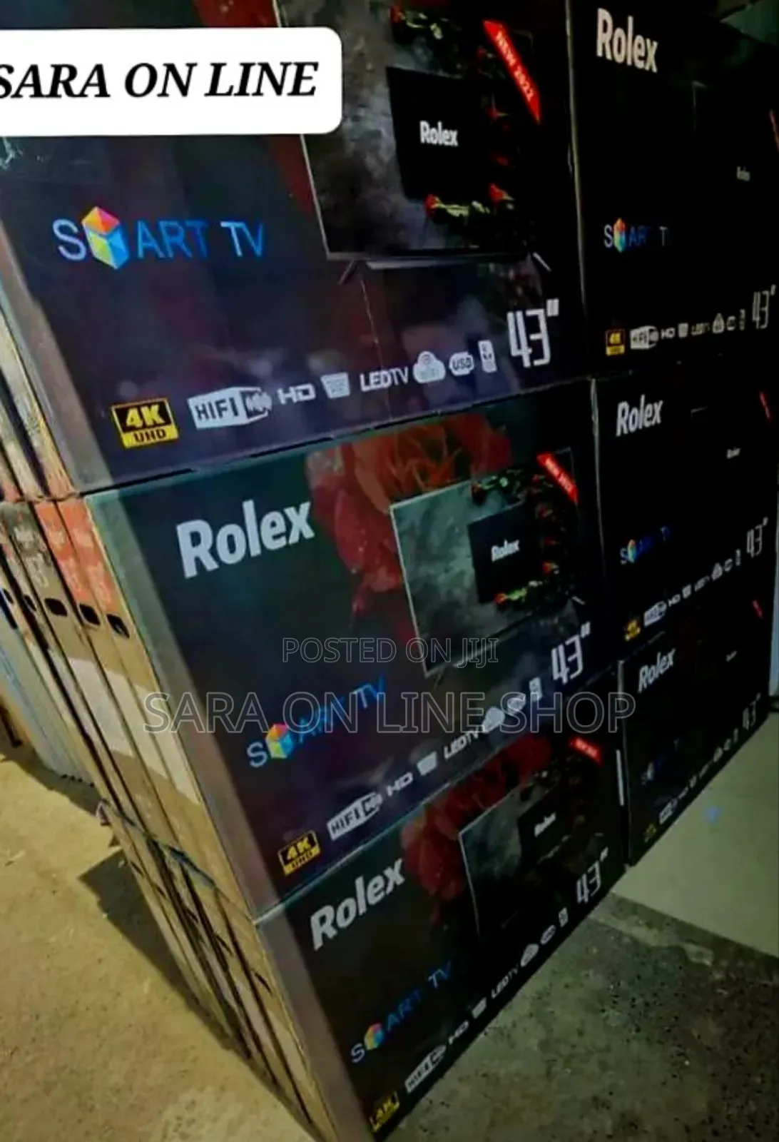 Rolex 43" Led Smart Tv Free Delivery 10year Warranty