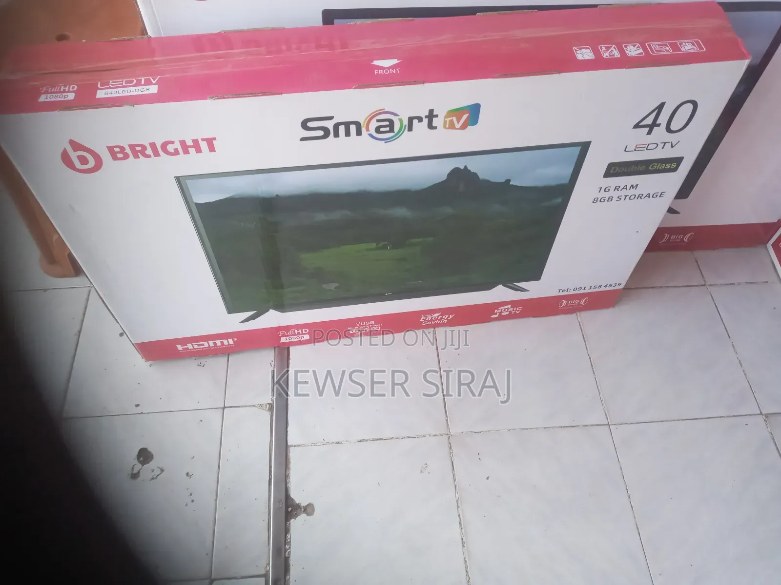 Bright Tv 40,Inchi Smart Video Android 10,Years Warranty
