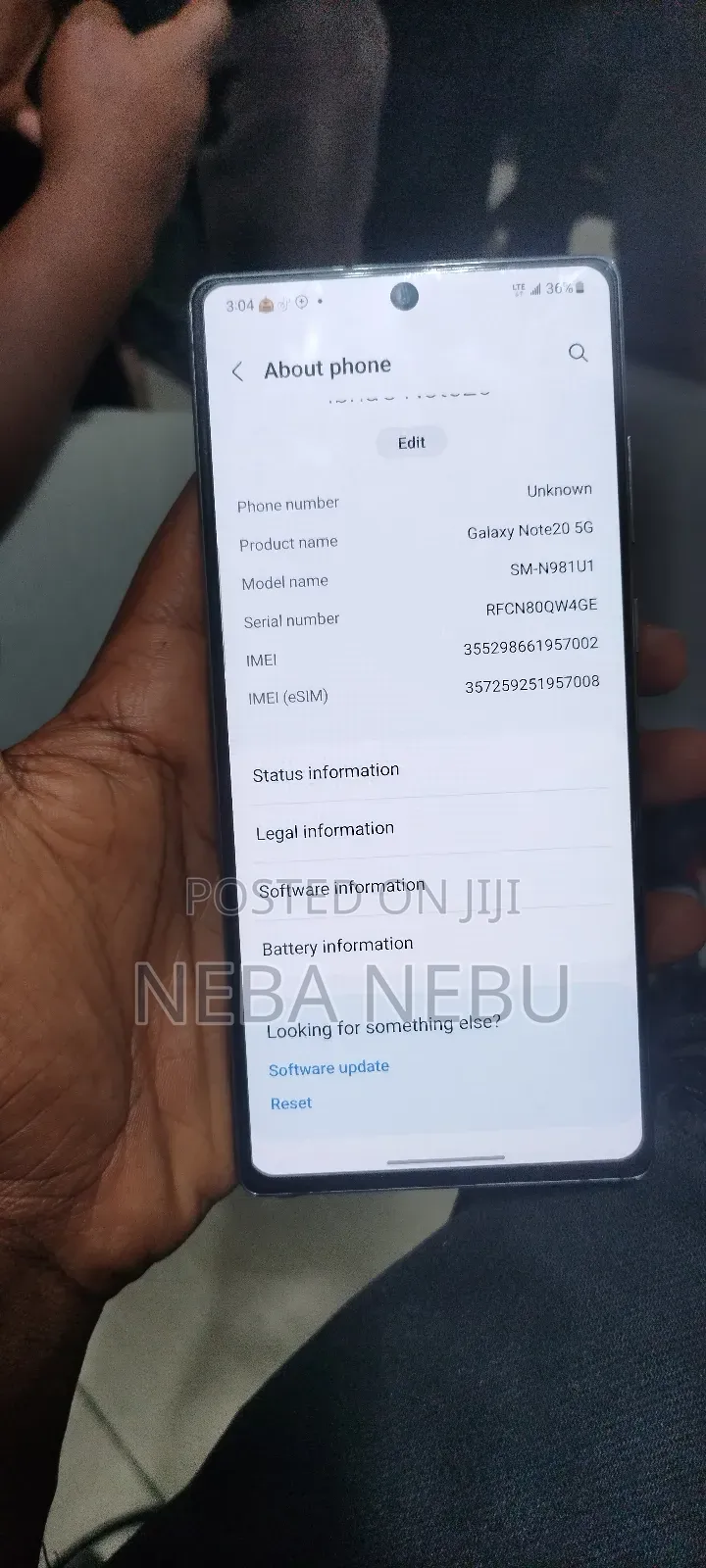 Samsung Galaxy Note 20 5G 128 GB Black