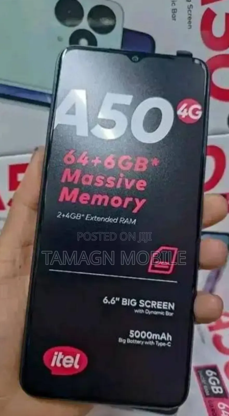 New Itel A50 128 GB Black