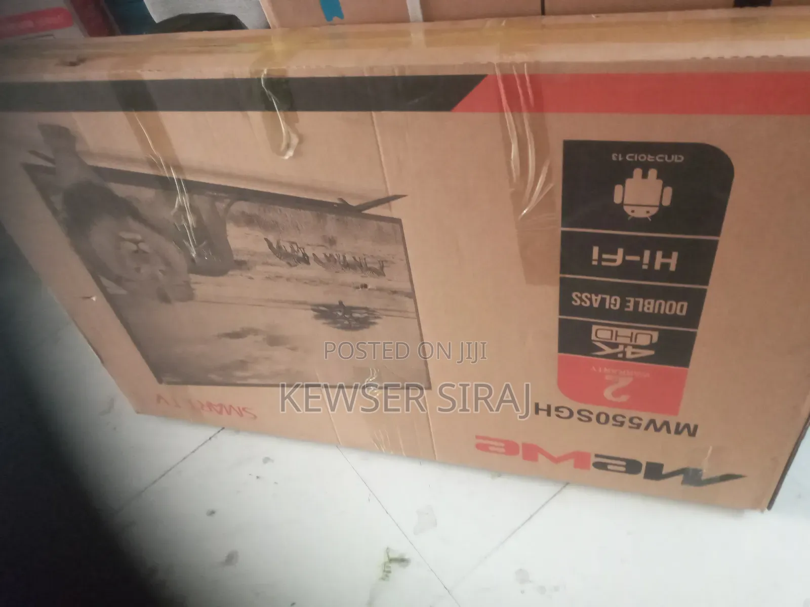 Mewe Tv 55inch Smart Video Double Glass ከ4,አመት ዋስትናጋ