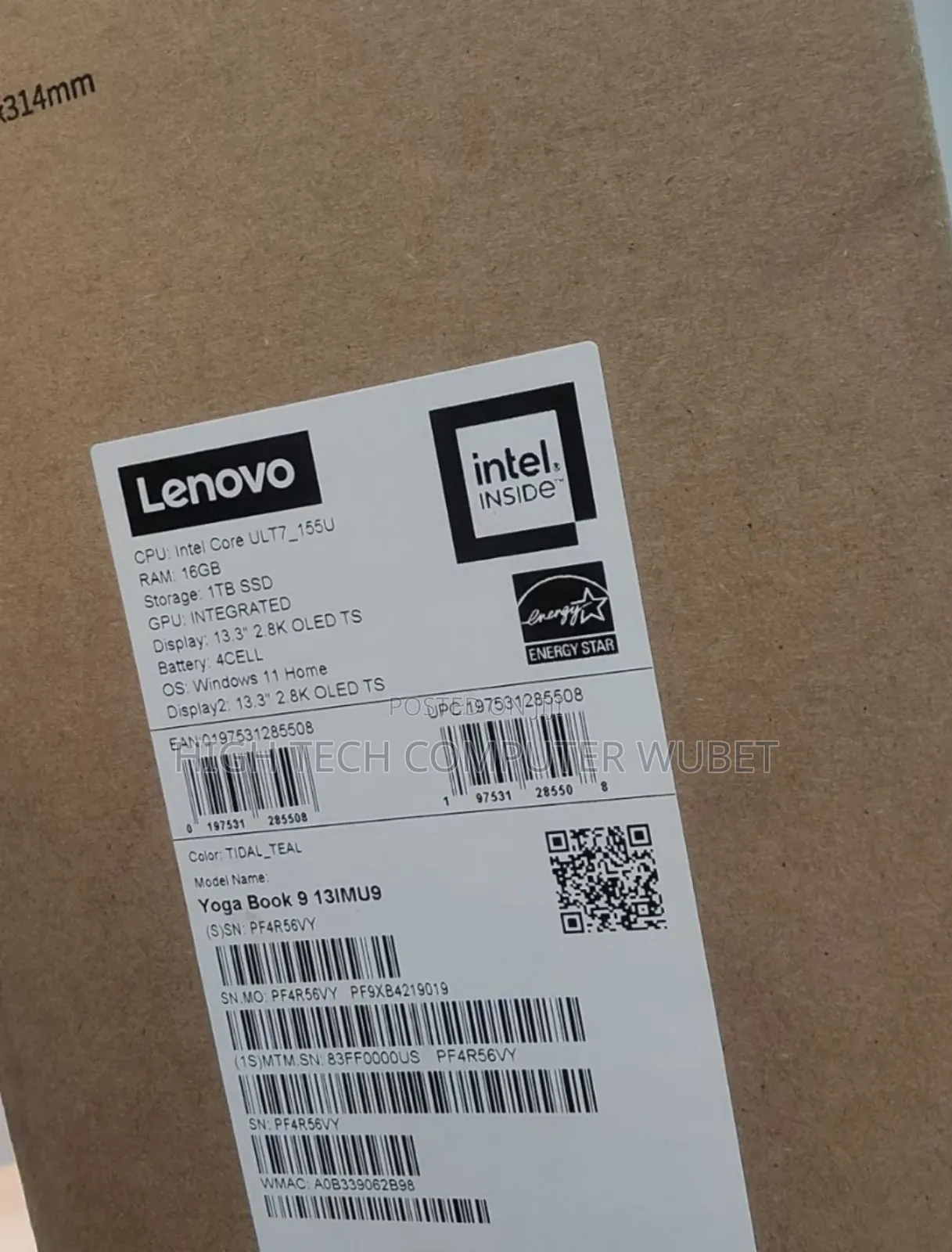 New Laptop Lenovo Yoga Book 9i 16GB Intel Core Ultra 9 SSD 1T