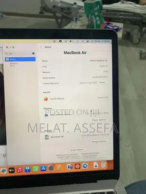 New Laptop Apple MacBook Air 2020 M1 8GB Apple M1 HDD 160GB