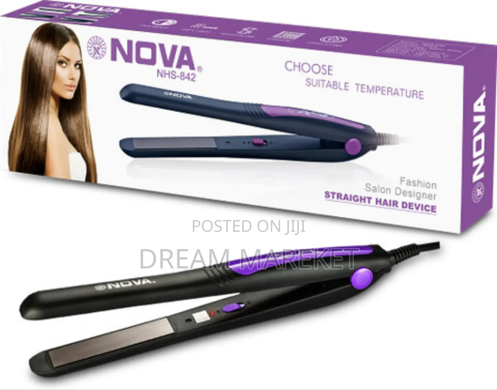 Nova የፀጉር መተኮሻ Nova Hair Straightner