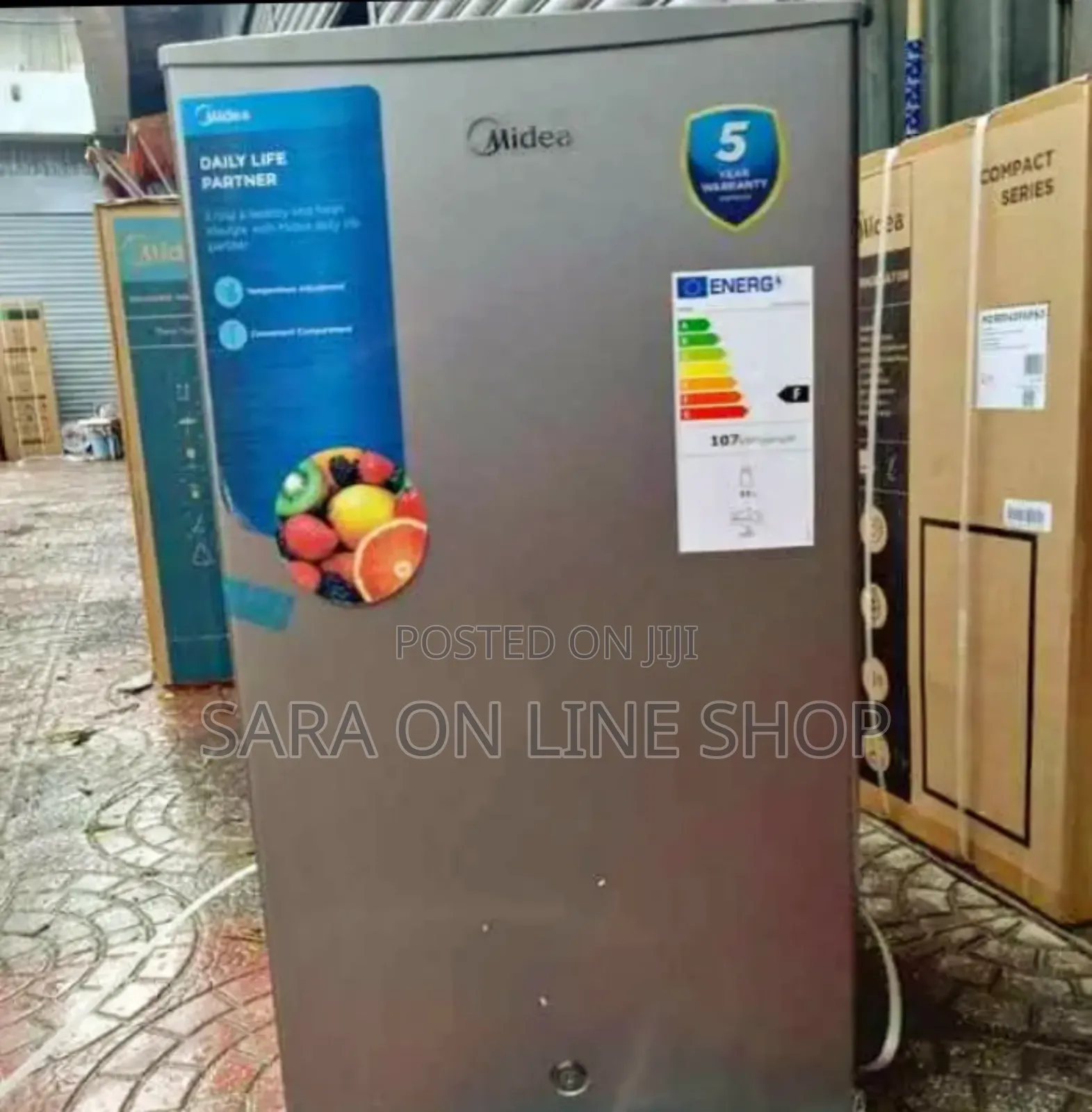 ●Midea 1door Refegrator ◆5 Years Warranty ◍ Free Delivery