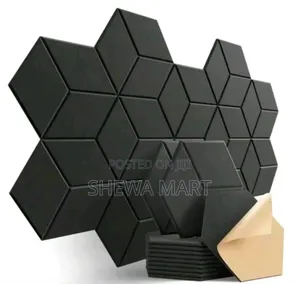 12 PCS Self-Adhesive Hexagon Sound Insulation Foam Panel Home