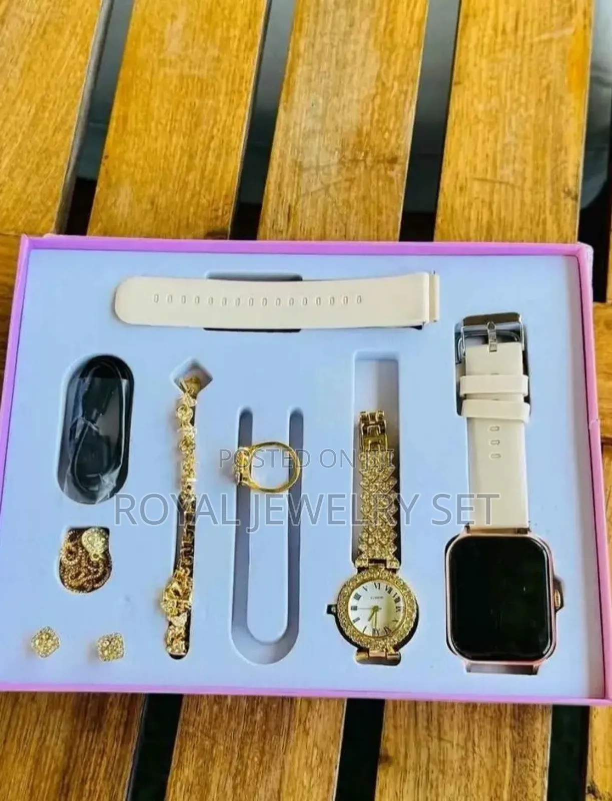 A58 Plus Smart Watch With Jewelry Set