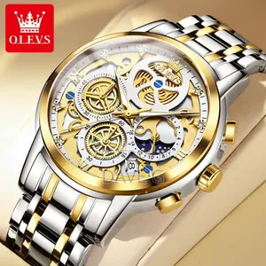Photo - Olevs Transparent Skeleton Automatic Watch