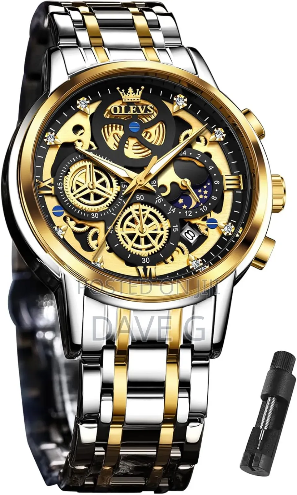 Olevs Mens Watch Chronograph Luxury Watch