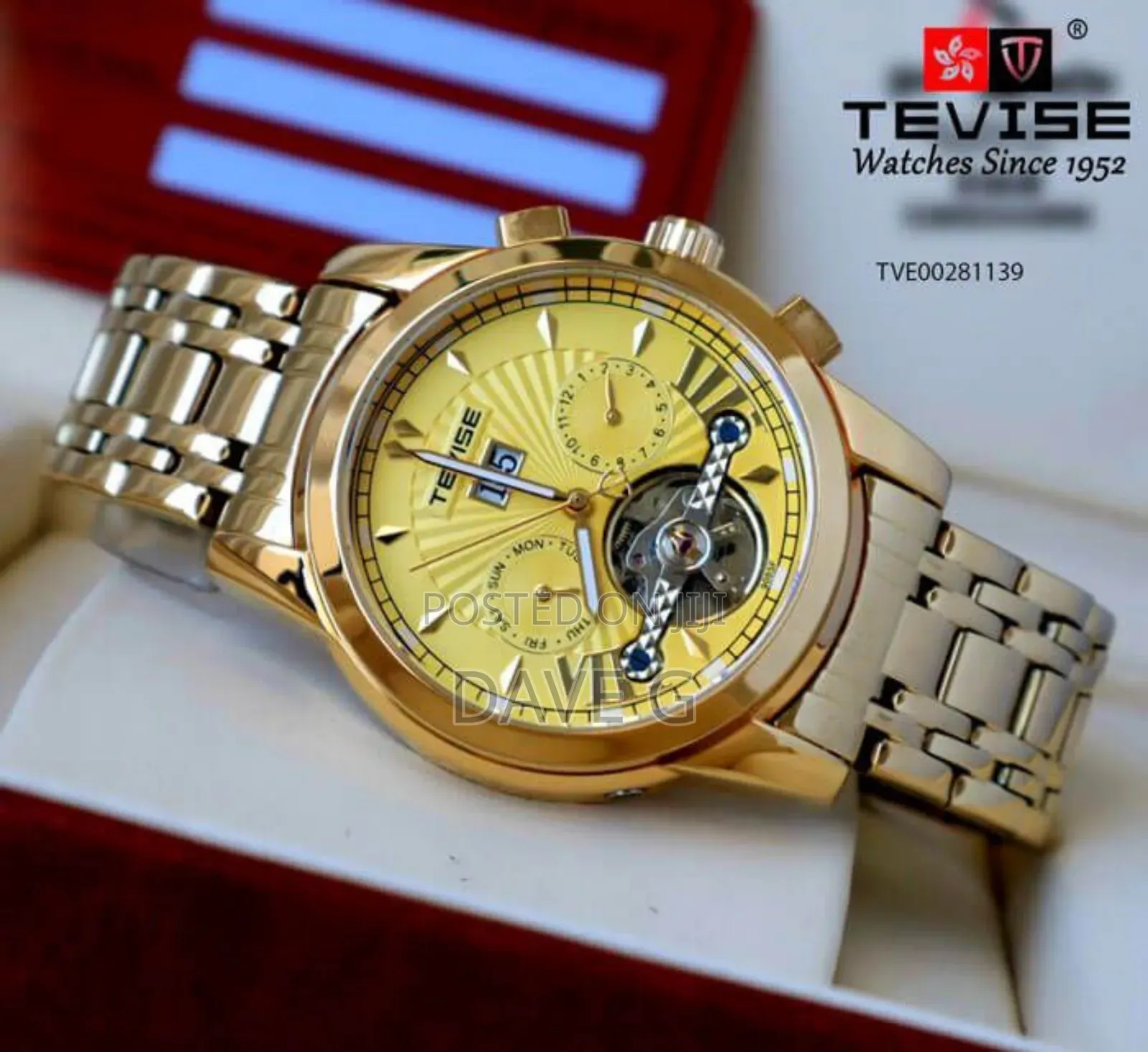 Tevise Luxury Men's Watch Waterproof Hollow Men's Mechanical Watch