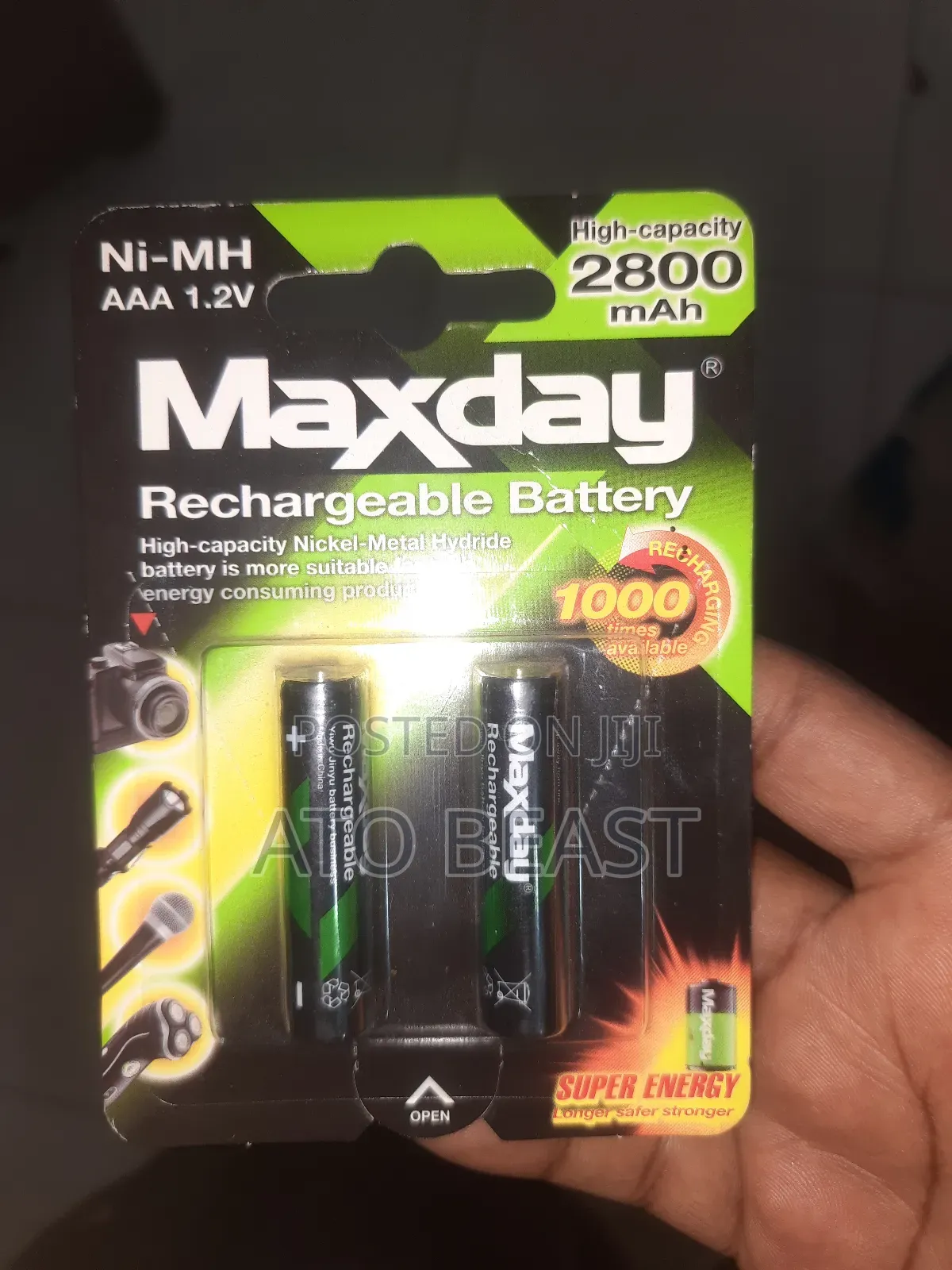 Maxday Rechargeable Aaa 1.2v Batteries ለሪሞት ሆነ ለሌላም ቻርጅ የሚደርጉ