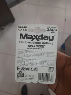Maxday Rechargeable Aaa 1.2v Batteries ለሪሞት ሆነ ለሌላም ቻርጅ የሚደርጉ