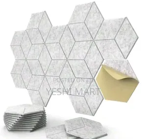 Photo - 12 PCS Self-Adhesive Hexagon Sound Insulation Foam Panel Home Studio