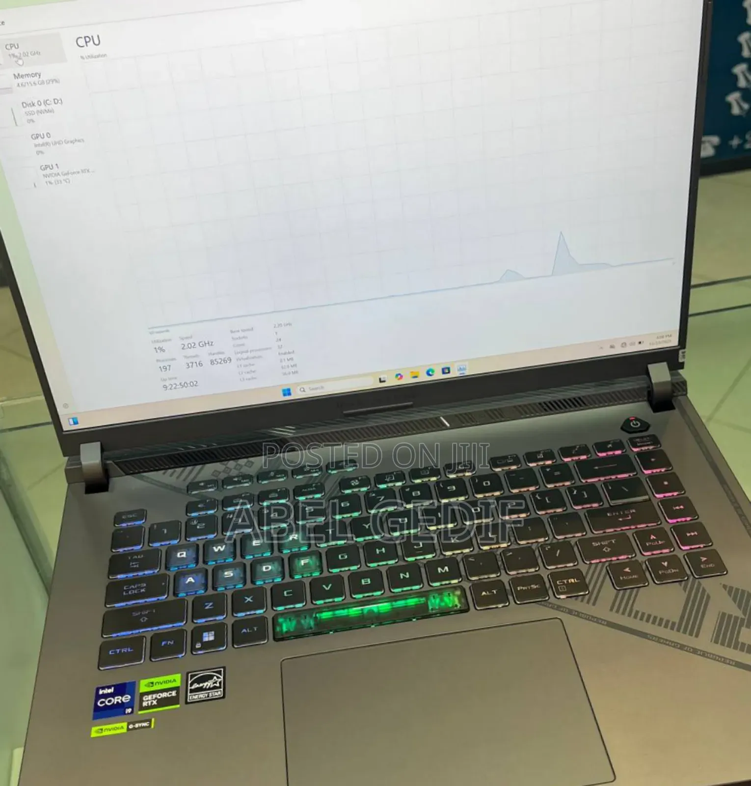 New Laptop Asus ROG Strix G16 G614 16GB Intel Core I9 SSD 1T