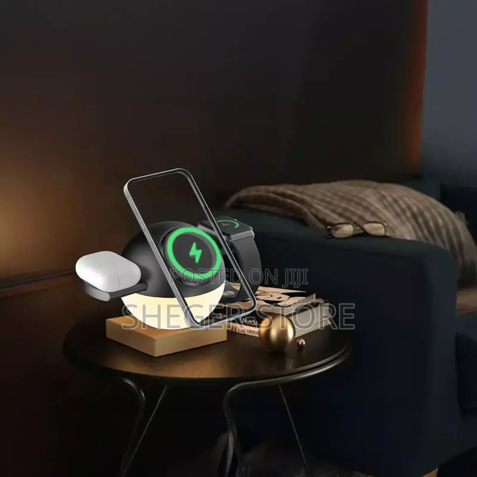Orginal Porodo Orbix 3-In1 Wireless Charger Adjustable Ambient Light