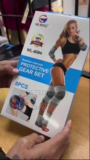 Photo - 8pcs Bamboo Charcoal Fitness Protective Gear Set