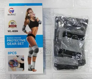 8pcs Bamboo Charcoal Fitness Protective Gear Set
