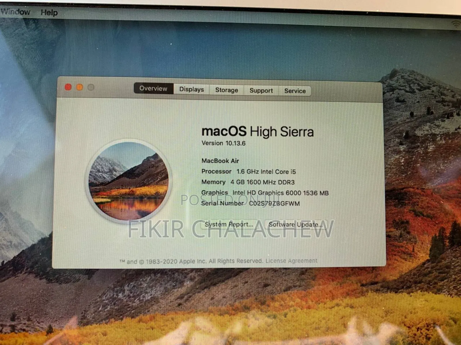 Laptop Apple MacBook Air 2015 4GB Intel Core I5 SSD 128GB