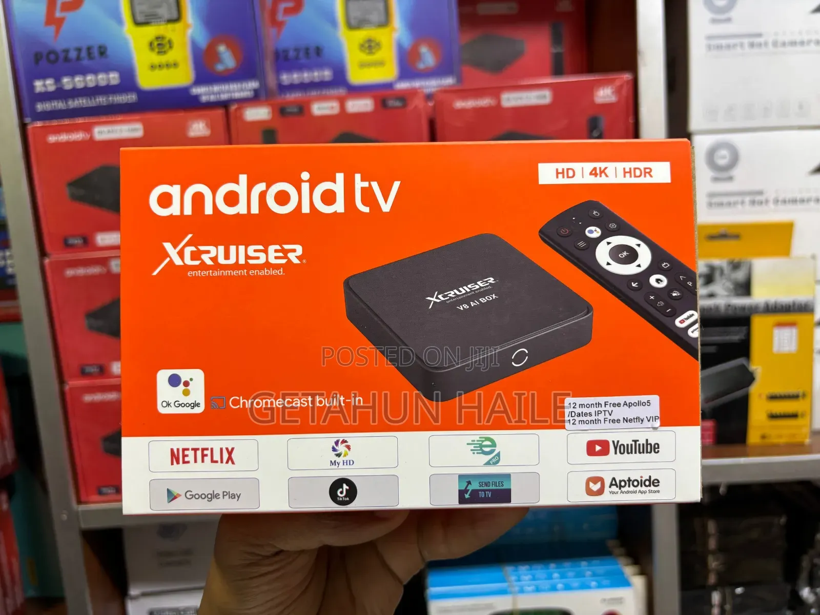 Xcruiser V8 Ai Android Tv Box 256gb (Tv Smart ማድረጊያ 256gb)