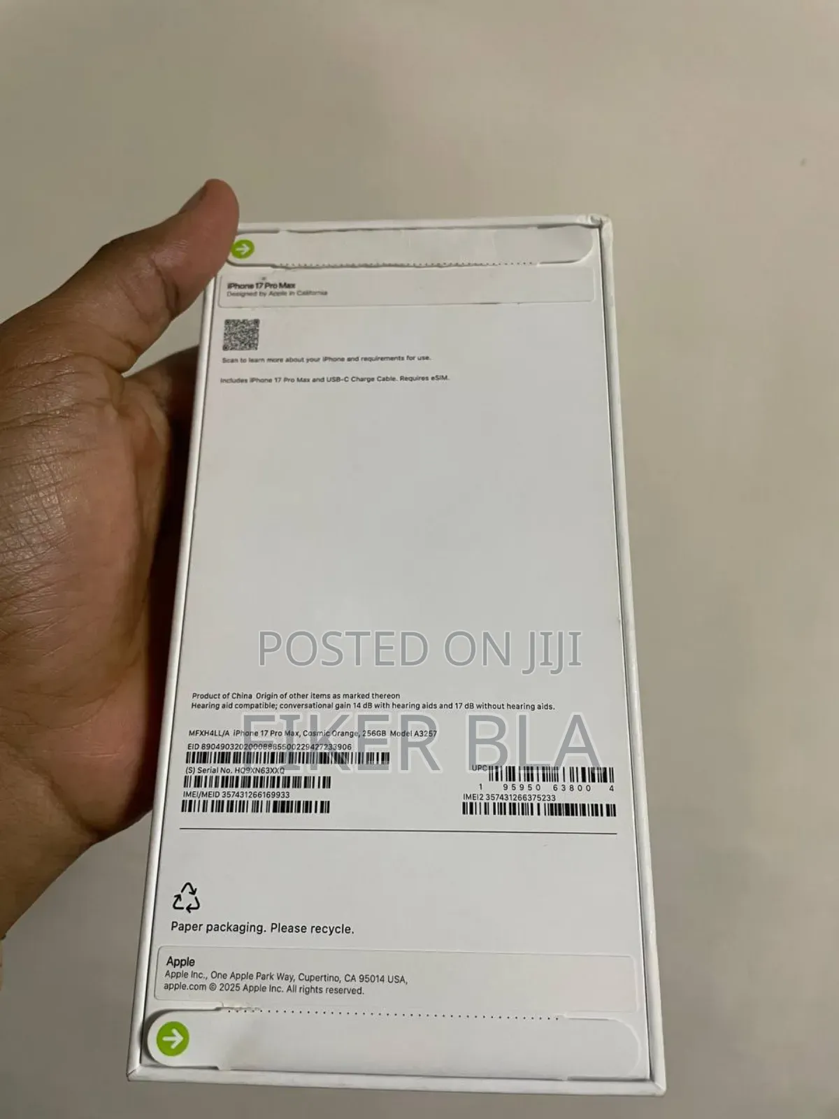 New Apple iPhone 17 Pro Max 256 GB Orange