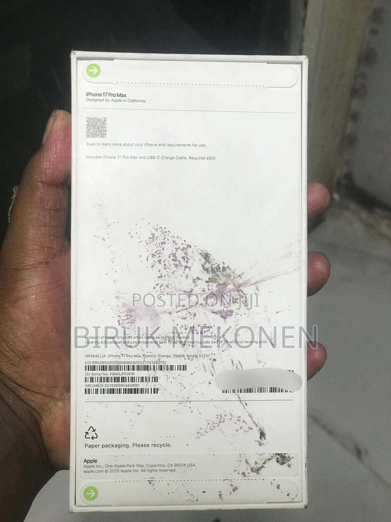 New Apple iPhone 17 Pro Max 256 GB Orange