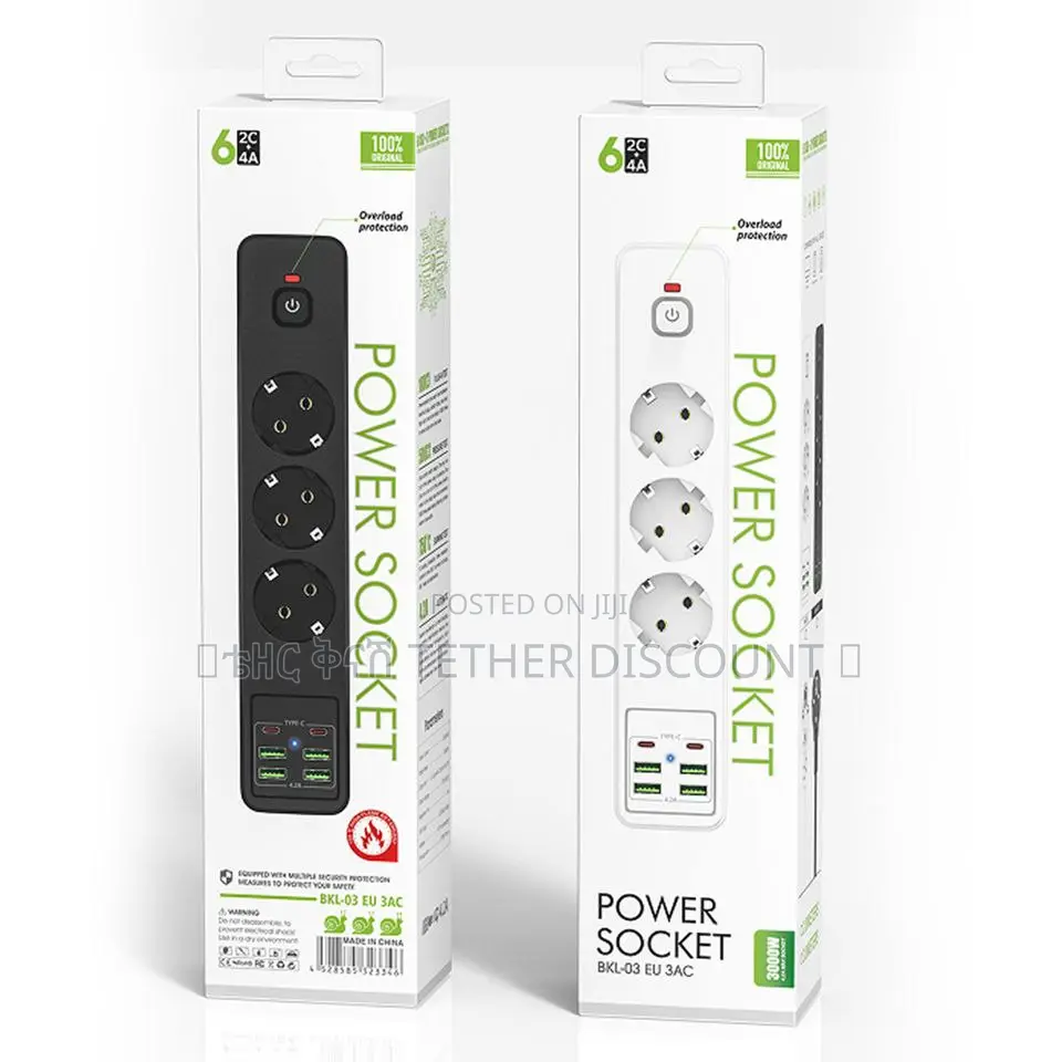 Power Socket 100%Original 6usb +4power Socketssee እይ