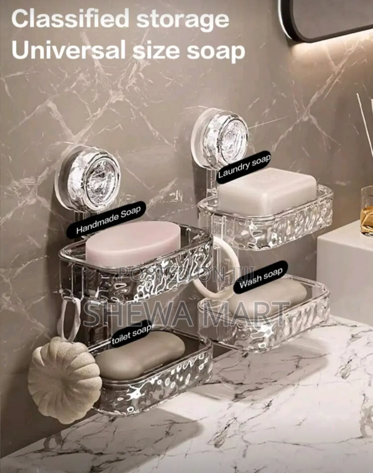 Soap Dish With Powerful Vacuum Suction Cup, No Drilling Required, Remo